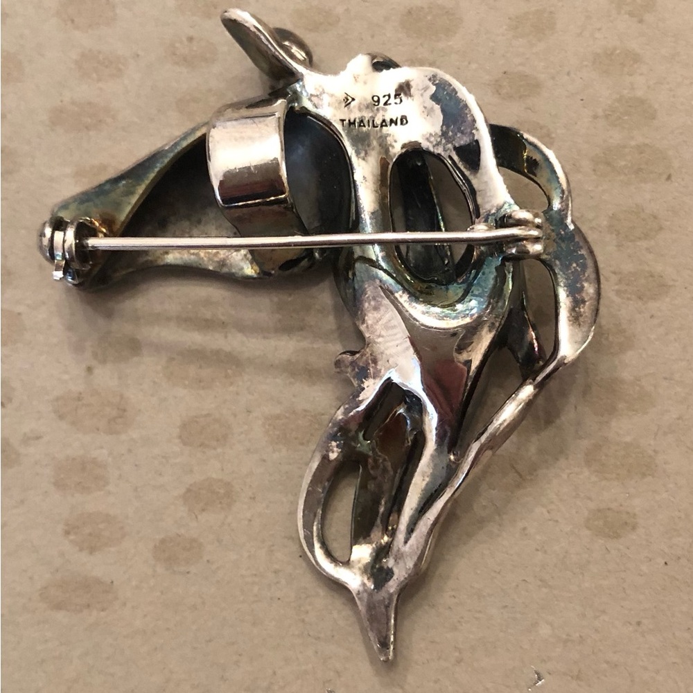 Vintage Silpada Sterling Silver Horse Head Equestrian Pin/Pendant I0653 - Picture 10 of 11